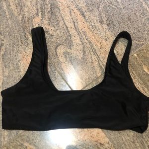 Misguided women’s black tank bikini top size US8